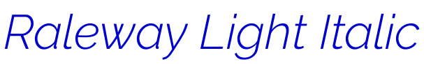 Raleway Light Italic लिपि